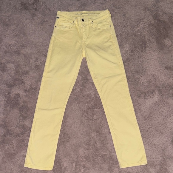 Citizens Of Humanity pastel light Yellow Skinny Jeans size 26 women’s pants - Picture 3 of 8